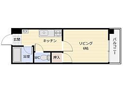 ビラヤマダ 1Kの間取図画像