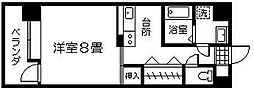 シャーロットタウン 1Kの間取図画像