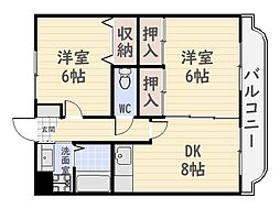 プリマベーラ 2DKの間取図画像
