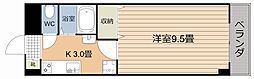 グレードハイム唐湊 1Kの間取図画像