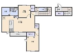 プラスパーII 2階2LDKの間取り