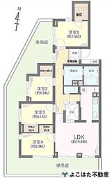 南生田アメニティホームズ2番館 4LDKの間取図画像