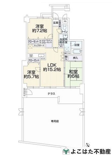 南向きLDKで陽当たり良好!ウォークインクローゼットなど収納力もうれしい間取りです!