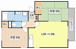 パークハイム 2階2LDKの間取り