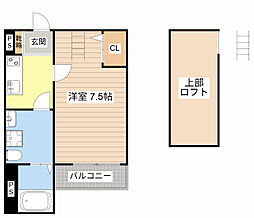 Sautille 1階1Kの間取り