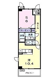 フォーリスト　ヴィレッジ弐番館 3階ワンルームの間取り