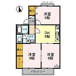 アグリンビレッジ　C棟 2階3DKの間取り