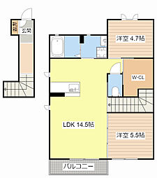ＭＡＳＴ　ＣＯＵＲＴ　神照 2階2LDKの間取り