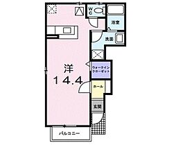 フル　タイドＫI 1階ワンルームの間取り