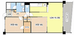 ヴィヴァーチェ 2LDKの間取図画像