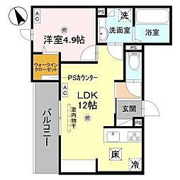 FT.Recolte(エフティーレコルト) 1LDKの間取図画像
