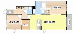 シャーメゾンアイリス 2LDKの間取図画像