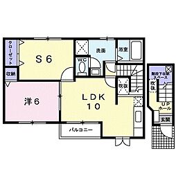 リバティーウインド 1SLDKの間取図画像