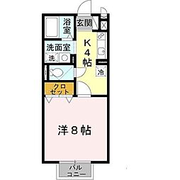 ピノ・カーサ 1Kの間取図画像