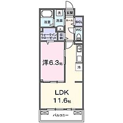 セリオ 1LDKの間取図画像