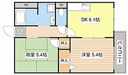 メゾン・プラージュ 2DKの間取図画像