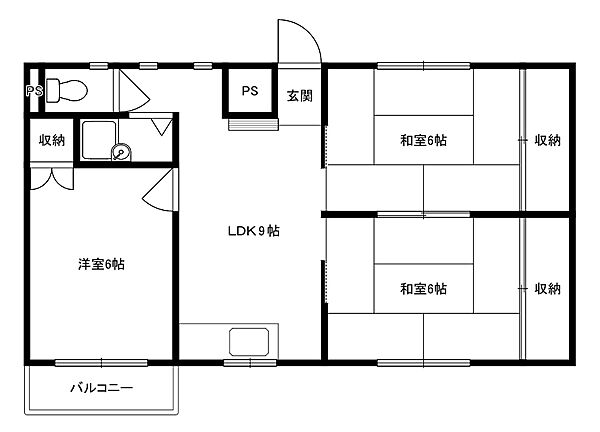 西町ロイヤルマンション 205｜大阪府高槻市西町(賃貸マンション3LDK・2階・50.00㎡)の写真 その2