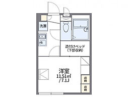 レオパレスパークサイドハイツ 1Kの間取図画像