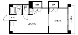 第一大森マンション 1LDKの間取図画像