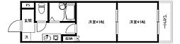 シティハウスグリンデル 2Kの間取図画像