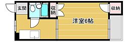 柳原第2パールマンション 1Kの間取図画像