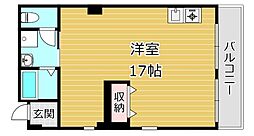 フォレスト山崎 ワンルームの間取図画像