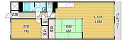 サンコーポ高槻ことぶき 2LDKの間取図画像