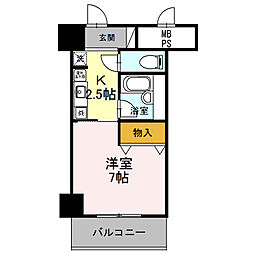 JR東海道・山陽本線 南彦根駅 徒歩12分の賃貸マンション 4階1Kの間取り