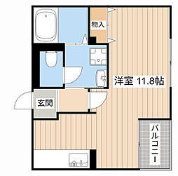 近江鉄道八日市線 近江八幡駅 徒歩17分の賃貸マンション 1階ワンルームの間取り