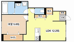 JR東海道・山陽本線 河瀬駅 徒歩15分の賃貸アパート 1階1LDKの間取り
