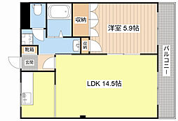 JR東海道・山陽本線 稲枝駅 7.8kmの賃貸アパート 2階1LDKの間取り