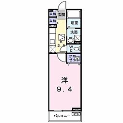 JR東海道・山陽本線 彦根駅 徒歩15分の賃貸アパート 1階1Kの間取り