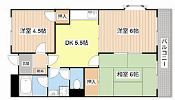 TwinAvenueB棟 3DKの間取図画像
