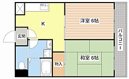 バローゼ7 2DKの間取図画像