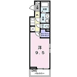 パーチェ 1Kの間取図画像