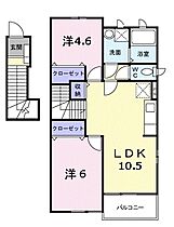 クレストールアサノB  ｜ 福岡県遠賀郡水巻町二東1丁目（賃貸アパート2LDK・2階・51.67㎡） その2