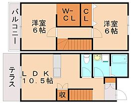 CS黒崎  ｜ 福岡県北九州市八幡西区養福寺町（賃貸アパート2LDK・1階・57.96㎡） その2