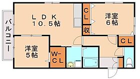 ヒルズリバーサイド  ｜ 福岡県遠賀郡水巻町杁1丁目（賃貸アパート2LDK・2階・54.40㎡） その2