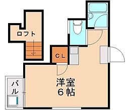 ジュネス折尾 ワンルームの間取図画像