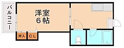 マーサハイツ2 1DKの間取図画像