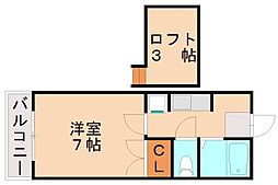 コンドミニアム医生ケ丘3 1Kの間取図画像