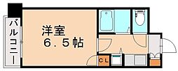 ダイナコートピア黒崎2 1Kの間取図画像