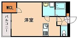 レオネクスト松の本 1Kの間取図画像