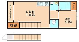 OLIVEII 1LDKの間取図画像