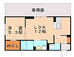 D-ROOM本城東 1LDKの間取図画像
