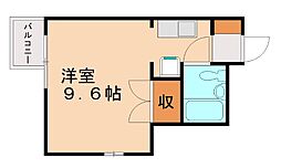 シャルム折尾 ワンルームの間取図画像
