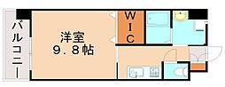 サージュ陣原 1Kの間取図画像