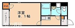 レオネクストパストラル 1Kの間取図画像