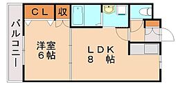ローズ・フェアリー2 1LDKの間取図画像