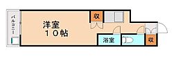 プレスト千代ヶ崎 ワンルームの間取図画像